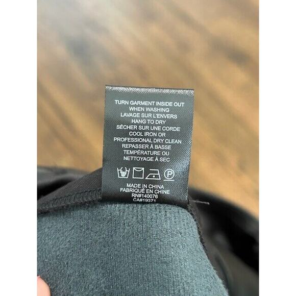 Generation Love Genesis Soft Vegan Leather Wide Leg Trouser Pants Black Size 4 - Picture 10 of 12